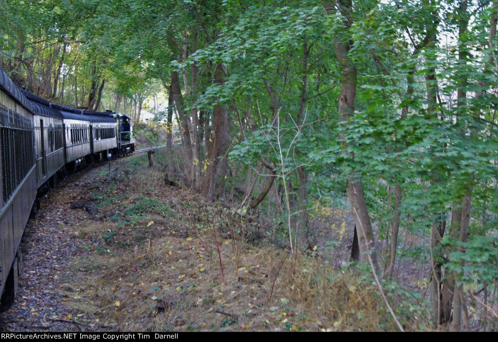 Excursion train on a curve.